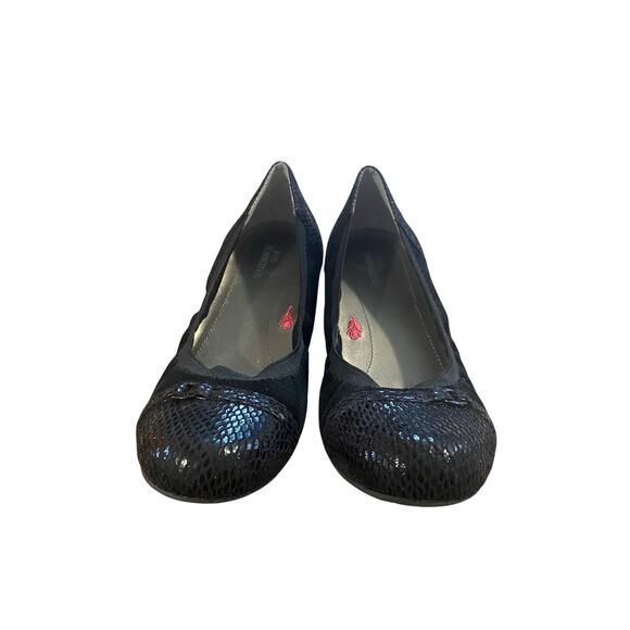 Ros Hommerson Rosita Womens Ballet Flat 8M Black Leather Comfort Shoes